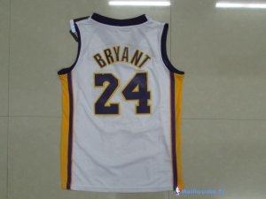 Maillot NBA Pas Cher Los Angeles Lakers Junior Kobe Bryant 24 Blanc