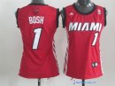 Maillot NBA Pas Cher Miami Heat Femme Chris Bosh 1 Rouge