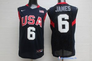 Maillot NBA Pas Cher USA 2008 James 6 Noir