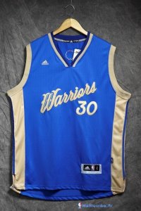 Maillot NBA Pas Cher Noël Golden State Warriors Curry 30 Bleu