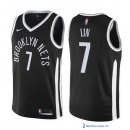 Maillot NBA Pas Cher Brooklyn Nets Jeremy Lin 7 Nike Noir Ville 2017/18