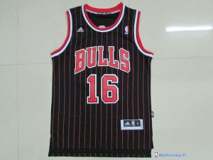 Maillot NBA Pas Cher Chicago Bulls Pau Gasol 16 Noir Bande