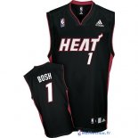 Maillot NBA Pas Cher Miami Heat Chris Bosh 1 Noir Rouge