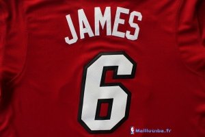 Maillot NBA Pas Cher Noël Miami Heat James 6 Rouge