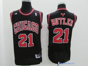 Maillot NBA Pas Cher Chicago Bulls Jimmy Butler 21 Noir Bande
