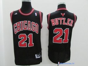 Maillot NBA Pas Cher Chicago Bulls Jimmy Butler 21 Noir Bande