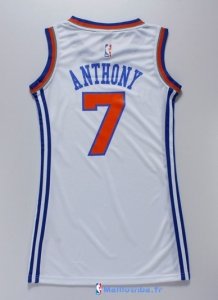 Maillot NBA Pas Cher New York Knicks Femme Carmelo Anthony 7 Blanc