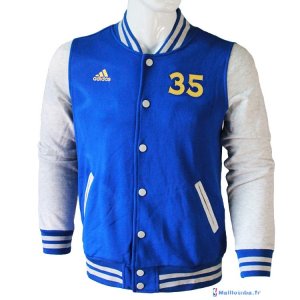 Survetement En Laine NBA Golden State Warriors Kevin Durant 35 Bleu