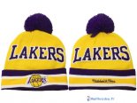 Tricoter un Bonnet NBA Los Angeles Lakers 2017 Jaune 2