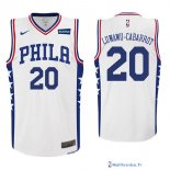 Maillot NBA Pas Cher Philadelphia Sixers Markelle Fultz 20 Blanc 2017/18