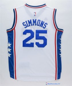 Maillot NBA Pas Cher Philadelphia Sixers 2016 Ben Simmons 25 Blanc