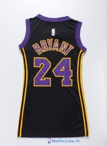 Maillot NBA Pas Cher Los Angeles Lakers Femme Kobe Bryant 24 Noir