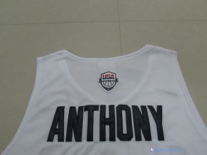 Maillot NBA Pas Cher USA 2016 Carmelo Anthony 15 Blanc