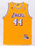 Maillot NBA Pas Cher Los Angeles Lakers Jerry West 44 Jaune