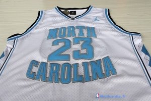 Maillot NCAA Pas Cher North Carolina Michael Jordan 23 Blanc