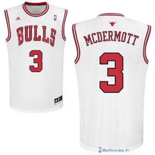 Maillot NBA Pas Cher Chicago Bulls Doug McDermott 3 Blanc