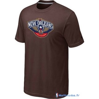 T-Shirt NBA Pas Cher New Orleans Pelicans Brun