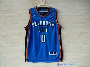 Maillot NBA Pas Cher Oklahoma City Thunder Russell Westbrook 0 Bleu