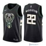 Maillot NBA Pas Cher Milwaukee Bucks Khris Middleton 22 Noir Statement 2017/18