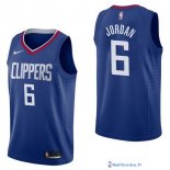Maillot NBA Pas Cher Los Angeles Clippers DeAndre Jordan 6 Bleu Icon 2017/18