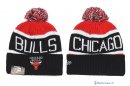 Tricoter un Bonnet NBA Chicago Bulls 2016 Noir Blanc