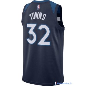 Maillot NBA Pas Cher Minnesota Timberwolves Karl Anthony Towns 32 Marine Icon 2017/18