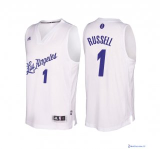 Maillot NBA Pas Cher Noël Los Angeles Lakers D'Angelo Russell 1 Blanc