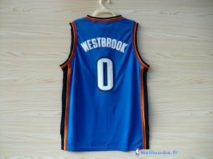 Maillot NBA Pas Cher Oklahoma City Thunder Russell Westbrook 0 Bleu