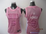 Maillot NBA Pas Cher Boston Celtics Femme Rajon Rondo 9 Rose