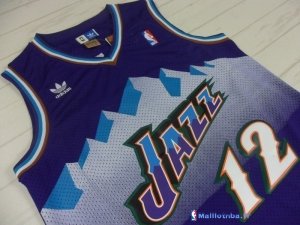 Maillot NBA Pas Cher Utah Jazz John Stockton 12 Pourpre