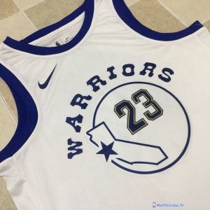 Maillot NBA Pas Cher Golden State Warriors Draymond Green 23 Nike Retro Blanc 2017/18