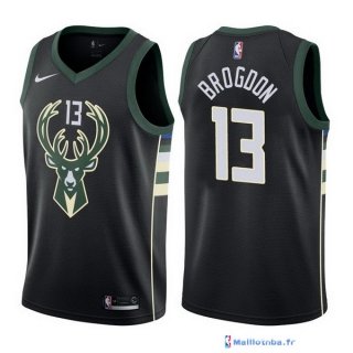 Maillot NBA Pas Cher Milwaukee Bucks Malcolm Brogdon 13 Noir Statement 2017/18