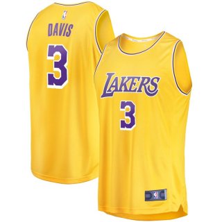 Los Angeles Lakers Anthony Davis Fanatics Branded Gold Fast Break Replica Player Jersey - Icon Edition