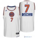 Maillot NBA Pas Cher Noël New York Knicks Carmelo 7 Blanc