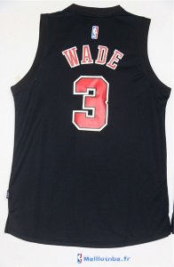 Maillot NBA Pas Cher Chicago Bulls Dwyane Wade 3 Noir