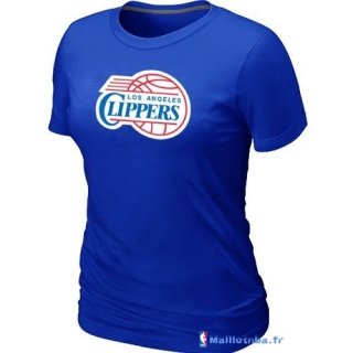 T-Shirt NBA Pas Cher Femme Los Angeles Clippers Bleu Profond