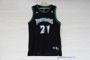 Maillot NBA Pas Cher Minnesota Timberwolves Kevin Garnett 21 Retro Noir