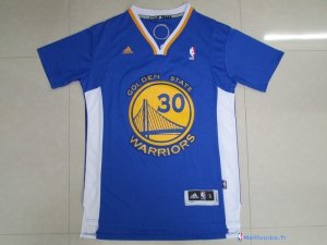 Maillot NBA Pas Cher Golden State Warriors Stephen Curry 30 Bleu MC