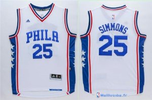 Maillot NBA Pas Cher Philadelphia Sixers 2016 Ben Simmons 25 Blanc