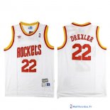 Maillot NBA Pas Cher Houston Rockets Clyde Drexler 22 Retro Blanc