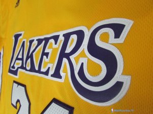 Maillot NBA Pas Cher Los Angeles Lakers Kobe Bryant 24 Jaune MC