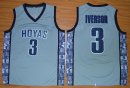 Maillot NCAA Pas Cher Georgetown Hoyas Allen Iverson 3 Gris