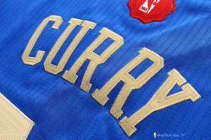 Maillot NBA Pas Cher Noël Golden State Warriors Curry 30 Bleu