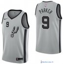 Maillot NBA Pas Cher San Antonio Spurs Tony Parker 9 Gris Statement 2017/18