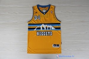 Maillot NBA Pas Cher Denver Nuggets JaVale McGee 34 Jaune