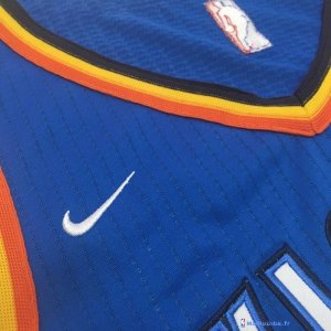 Maillot NBA Pas Cher Oklahoma City Thunder Russell Westbrook 0 Bleu Icon 2017/18