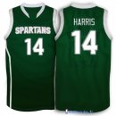 Maillot NCAA Pas Cher Michigan Stata Spartans Gary Harris 14 Vert