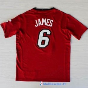 Maillot NBA Pas Cher Noël Miami Heat James 6 Rouge