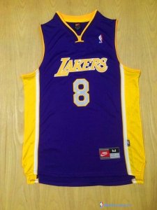 Maillot NBA Pas Cher Los Angeles Lakers Kobe Bryant 8 Pourpre Jaune