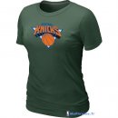 T-Shirt NBA Pas Cher Femme New York Knicks Vert Clair